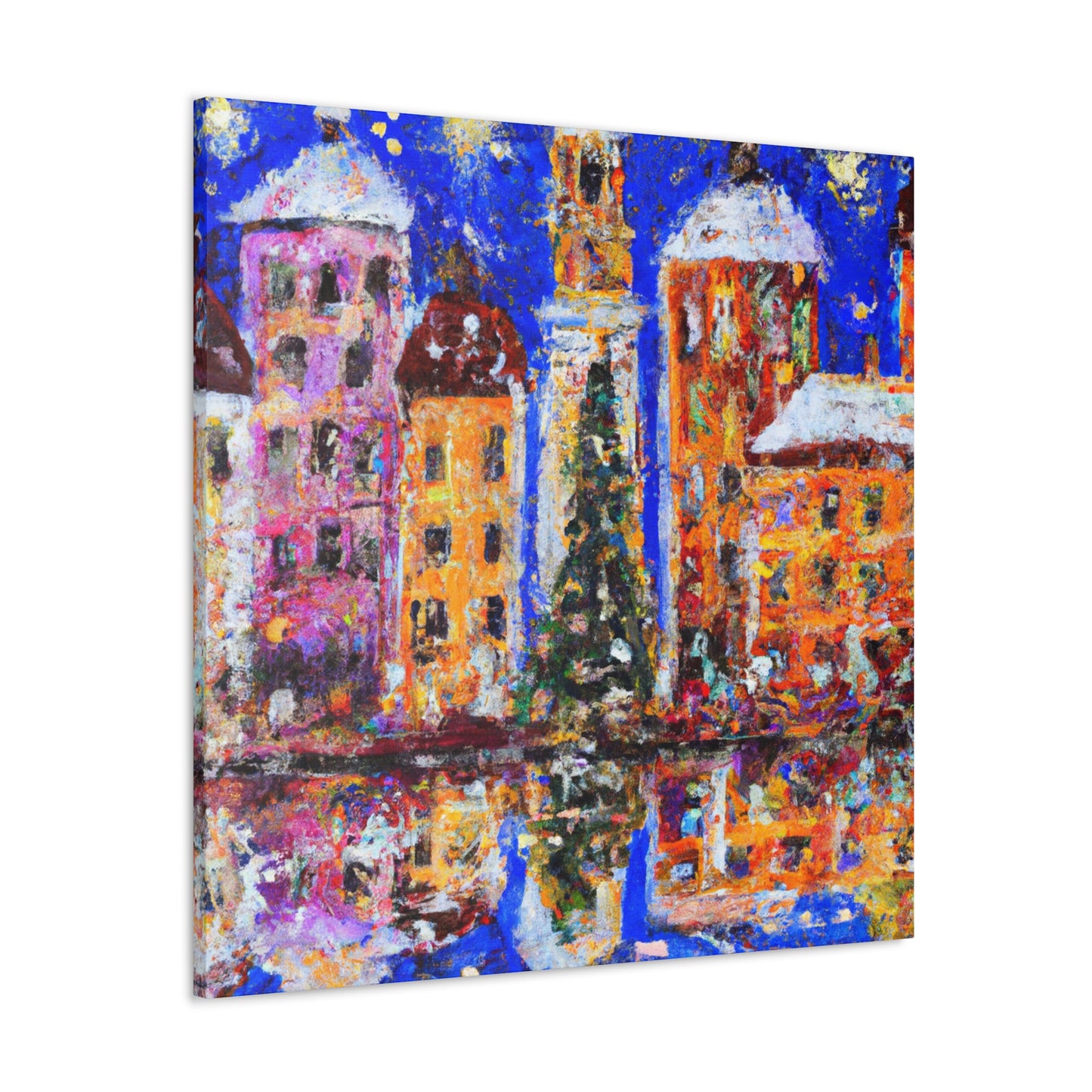 City Square Reflection - Canvas