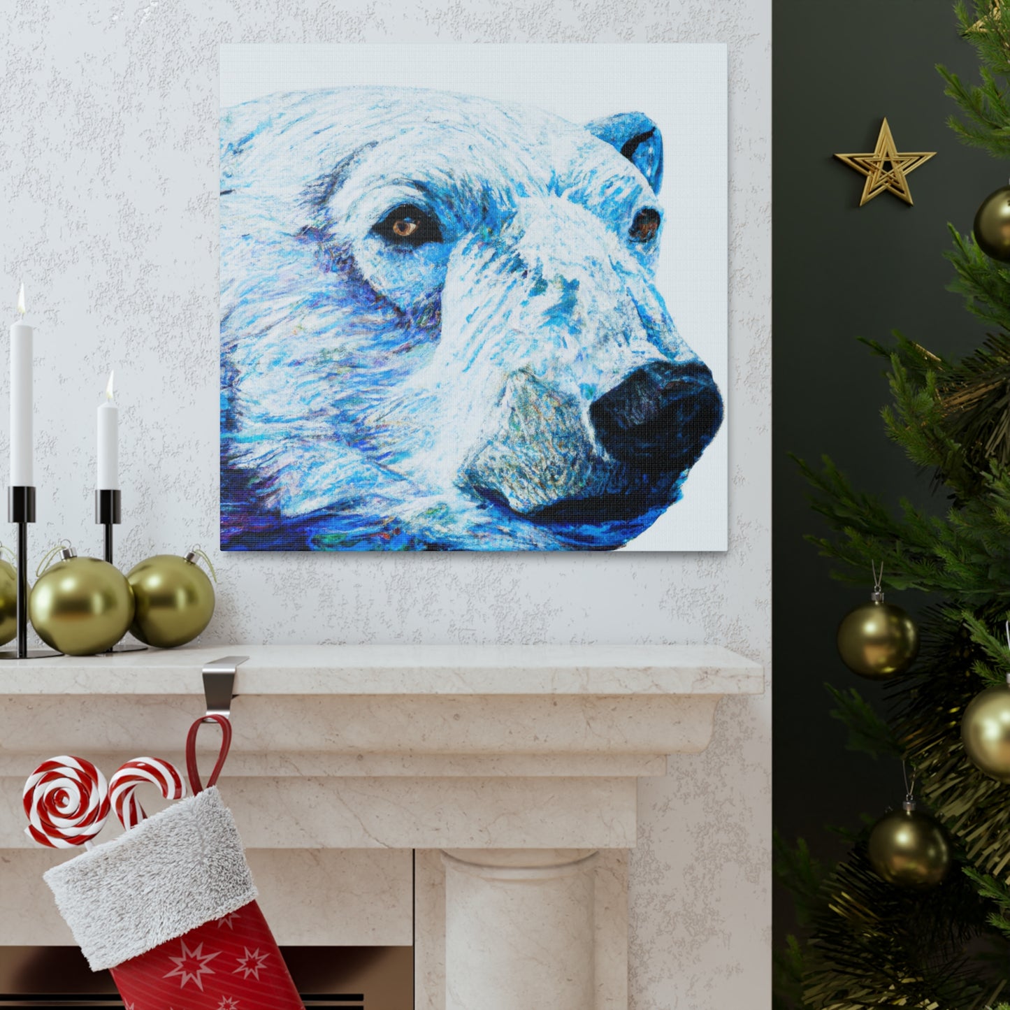 "Polar Bear in Hyperrealism" - Canvas