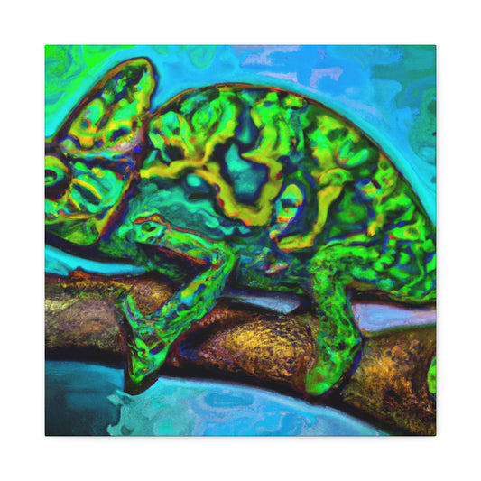 "Veiled Chameleon Reflection" - Canvas