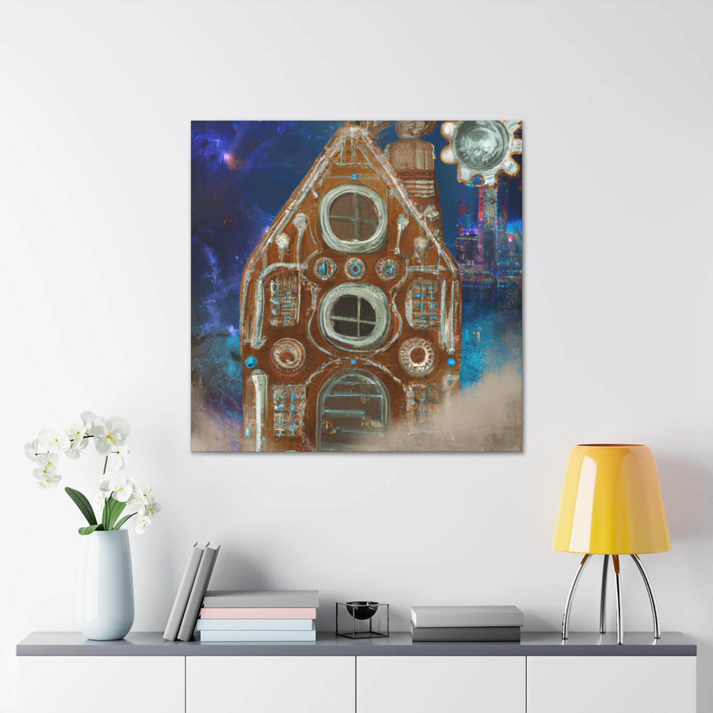 Gingerbread Steampunk Mansion - Canvas