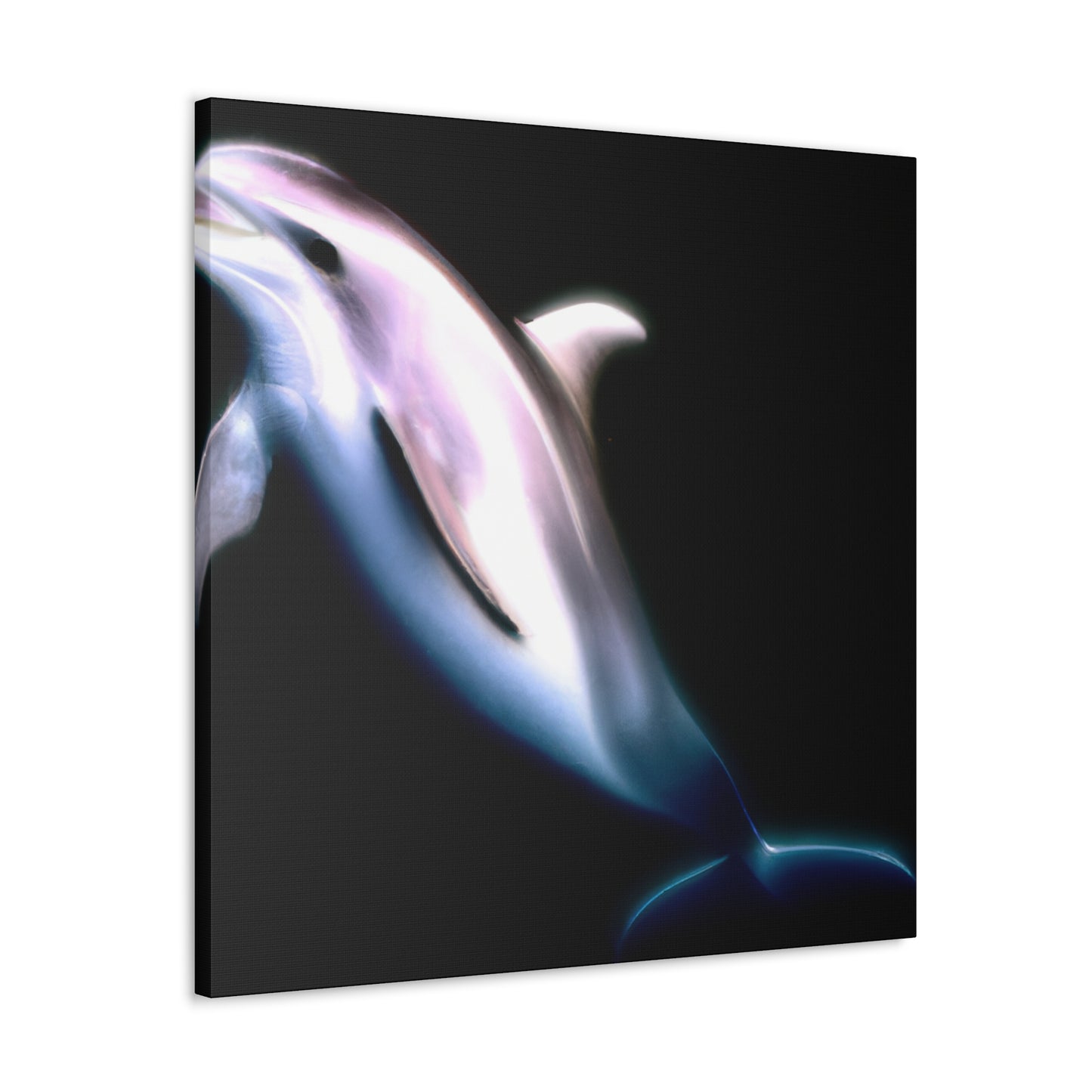 Dolphins in Moonlight Glow - Canvas