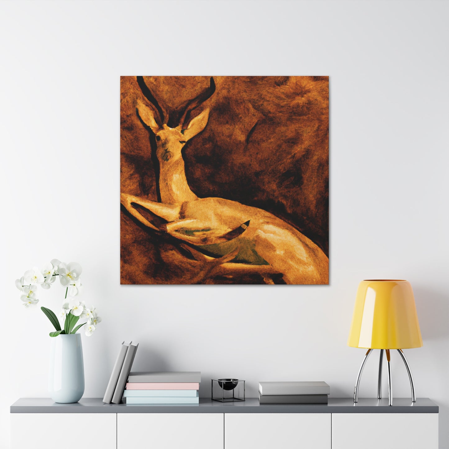 Gazelle in Hyperrealism - Canvas