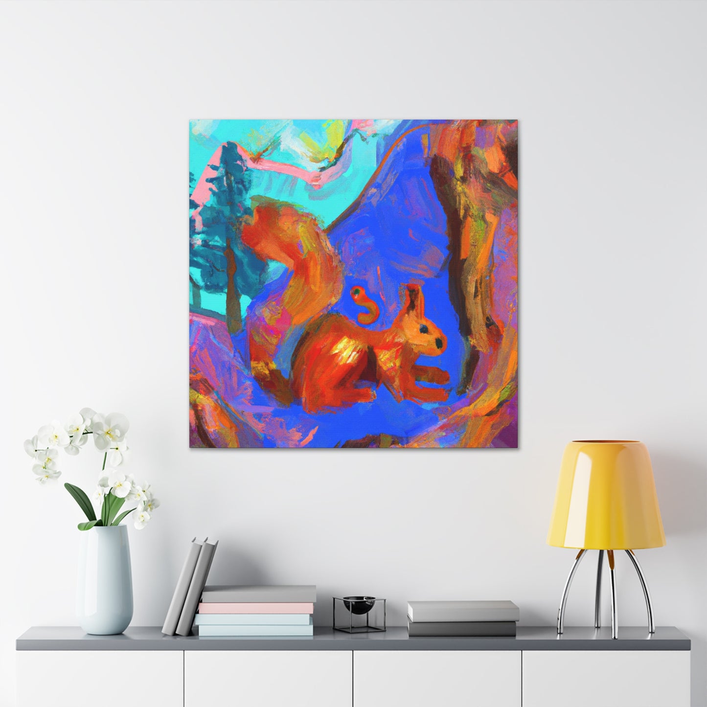 Squirrel's Fauve Frenzy - Canvas