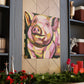 "Pot Belly Pig Deco" - Canvas