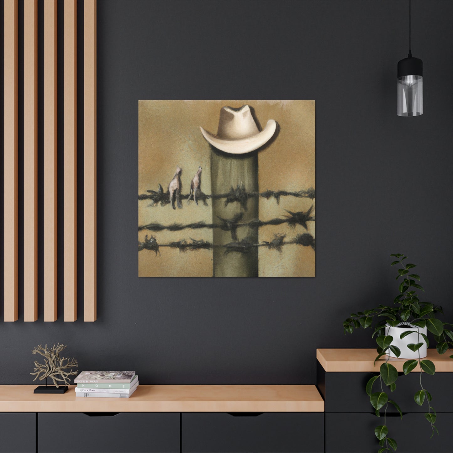 "Barbed Wire Solitude" - Canvas