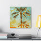 "Palm Trees at Sunset" - Canvas