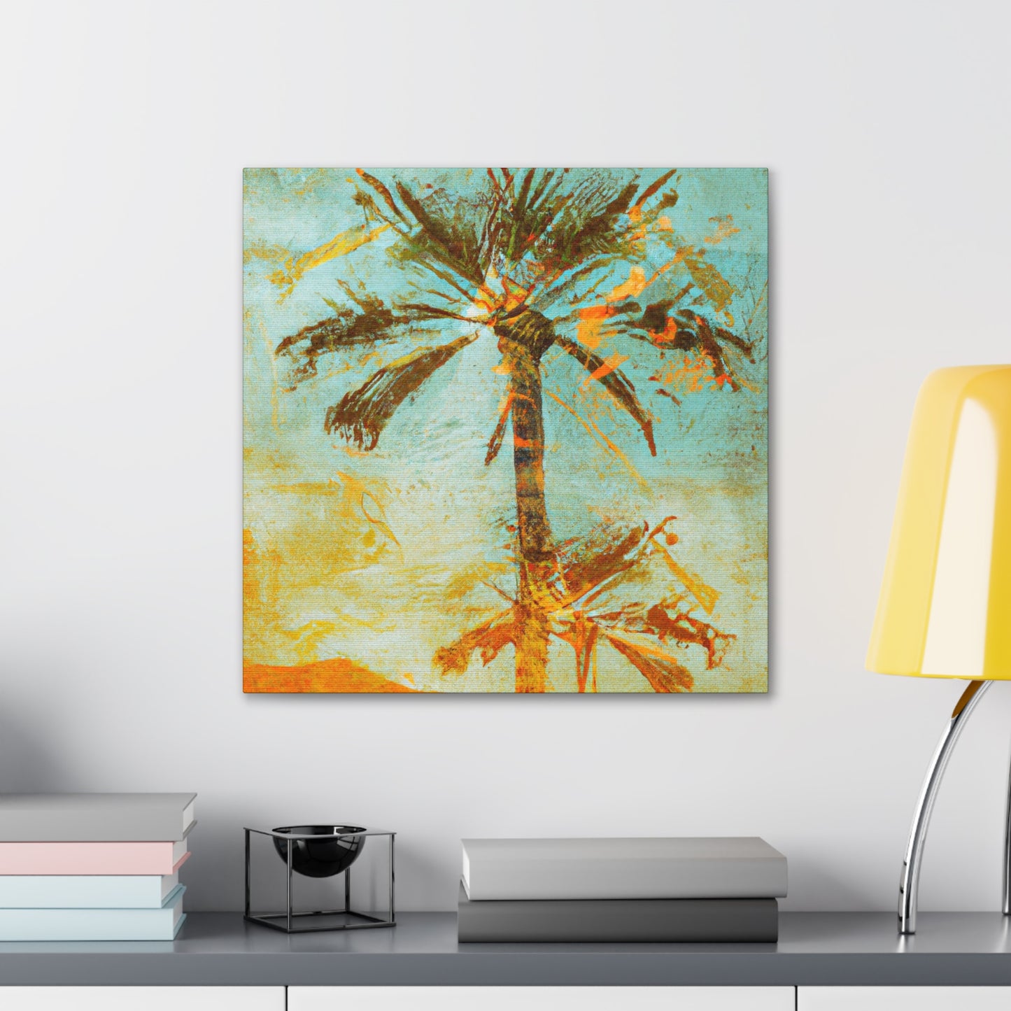 "Palm Trees at Sunset" - Canvas