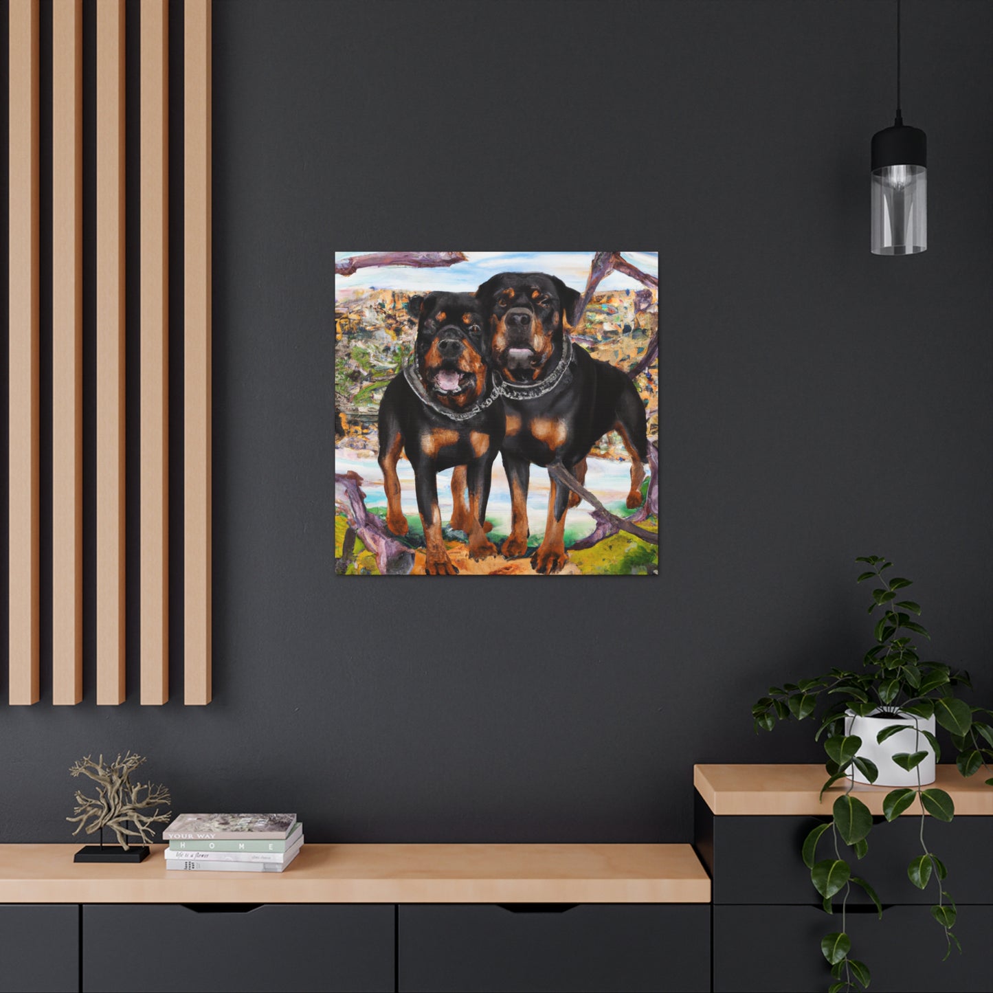 "Feral Rottweiler Vision" - Canvas