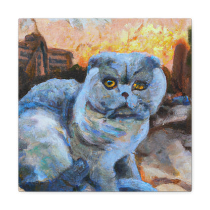 Feline Contemplation Expression - Canvas