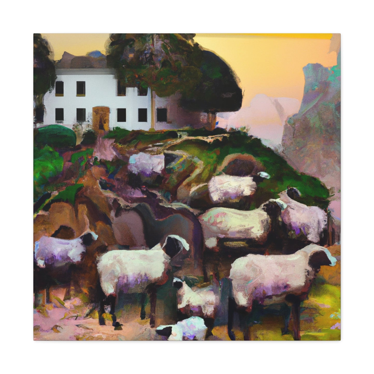 "Sheep in Art Deco" - Canvas