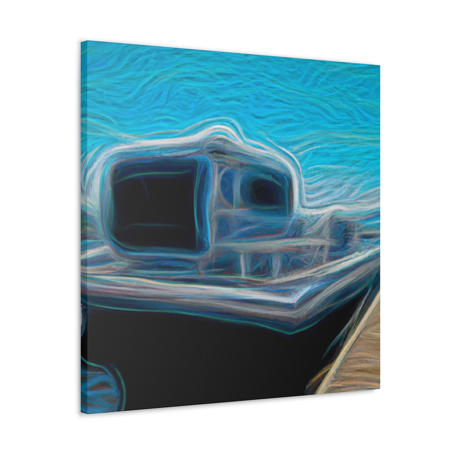 "Pontoon Boat Dreamscape" - Canvas