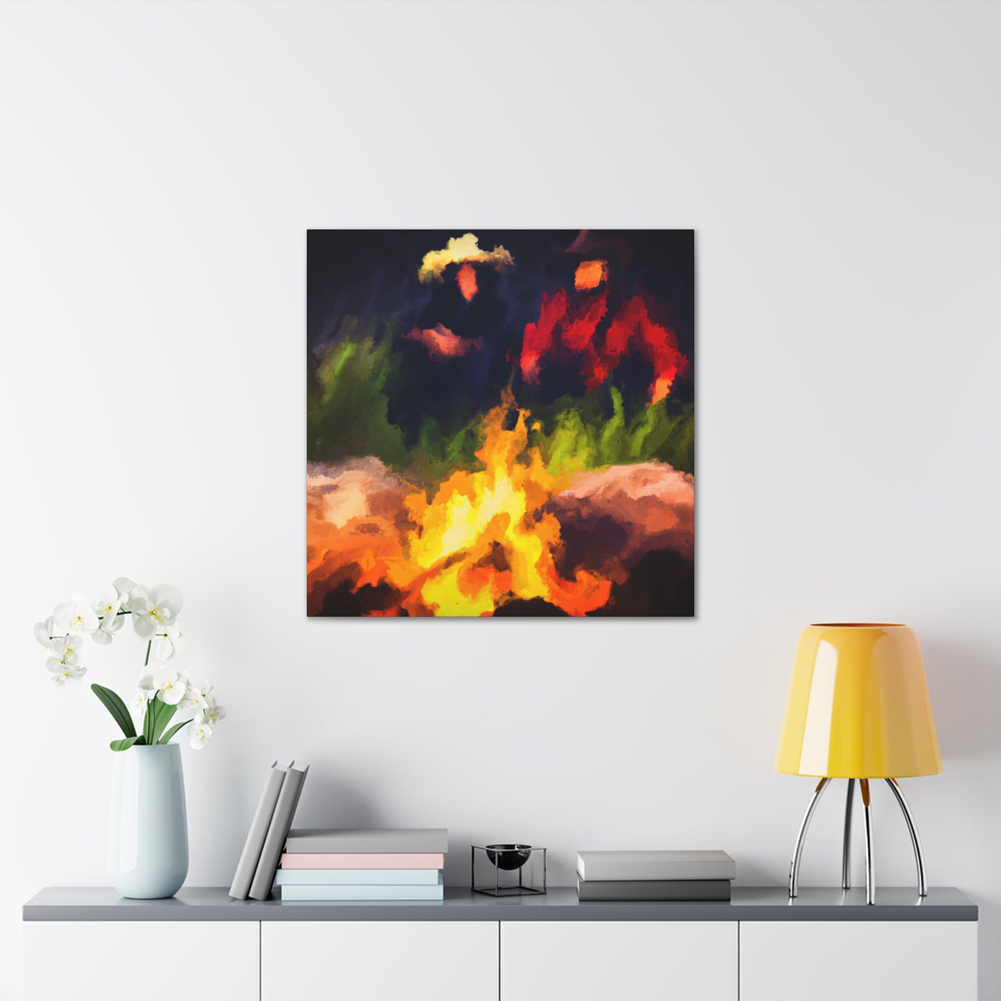 Campfire Embers Glowing - Canvas