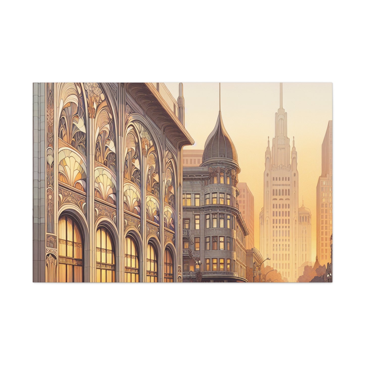 "Enchanting Golden City" - Canvas