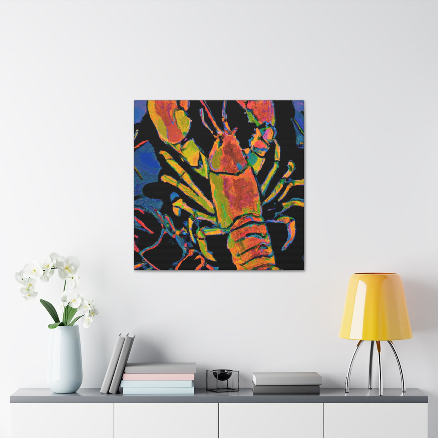 Lobster Expressionism Abstract - Canvas