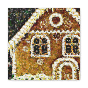 Gingerbread House Mosaic - Canvas