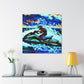 Jet Skiing Expressionism - Canvas