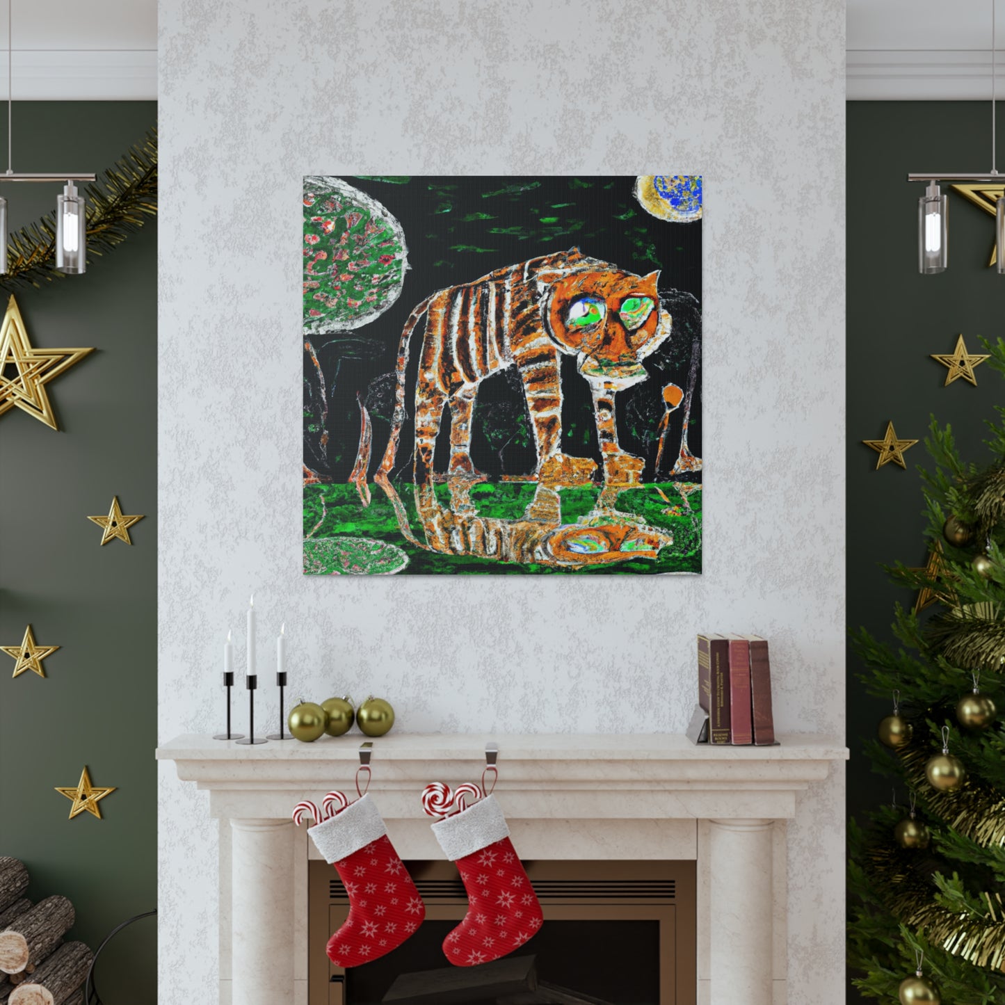 "Tiger on a Star" - Canvas