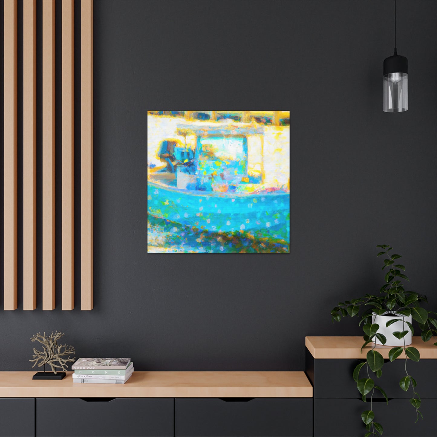 Bass Fishing Impressionism - Canvas