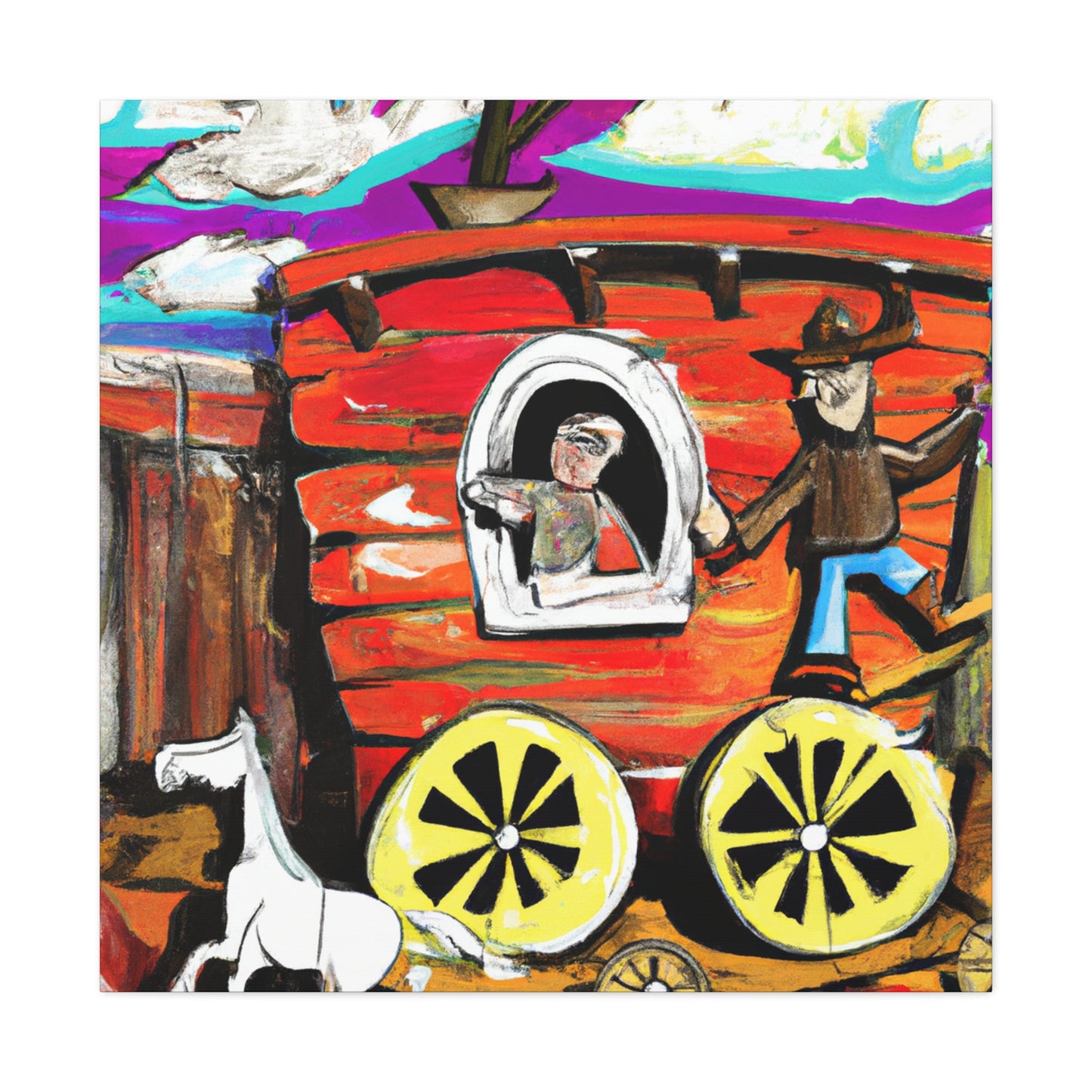 Chuck Wagon Classic Scene - Canvas