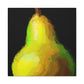 Pear in Metallic Gold - Canvas