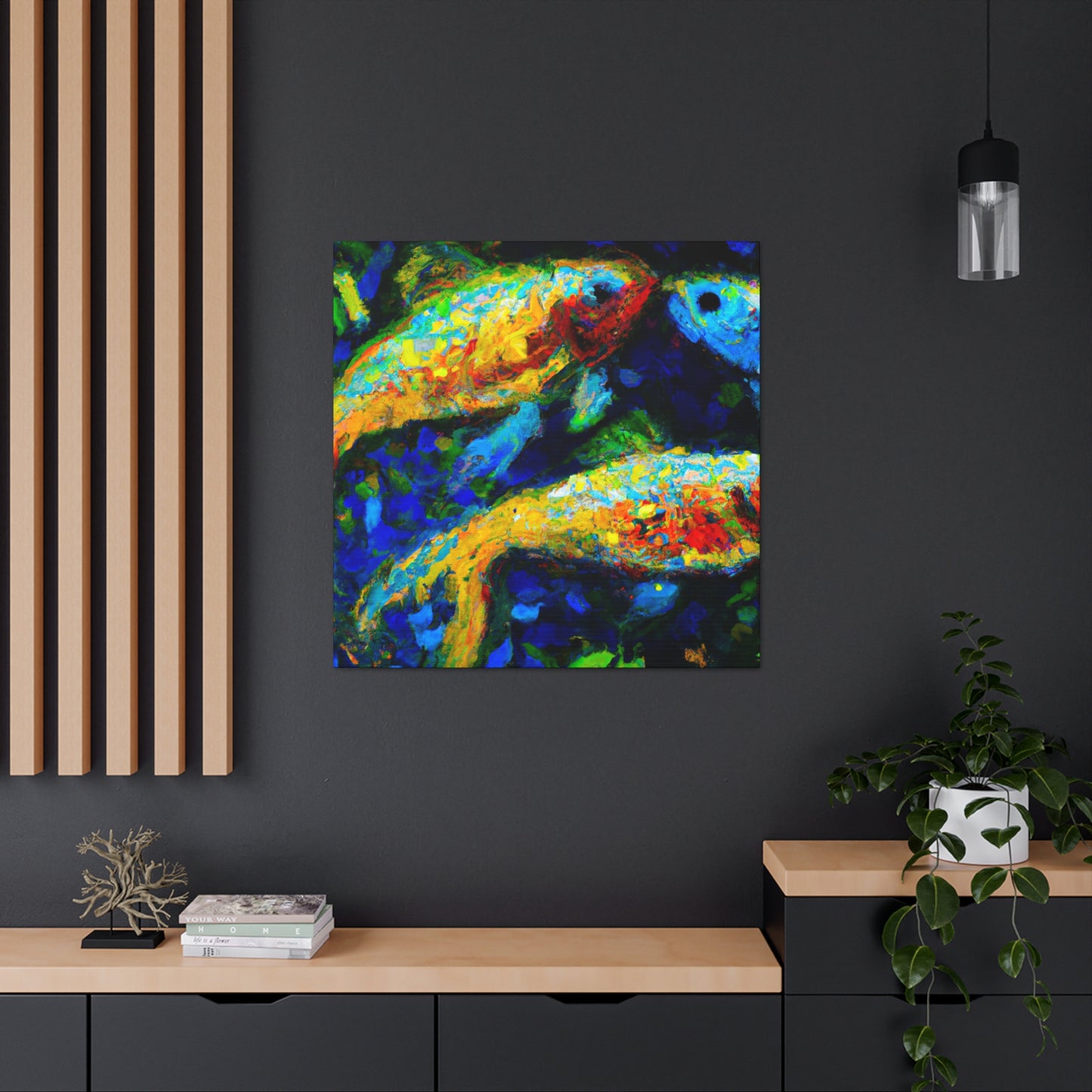 "Swordtails In Sunset Glow" - Canvas