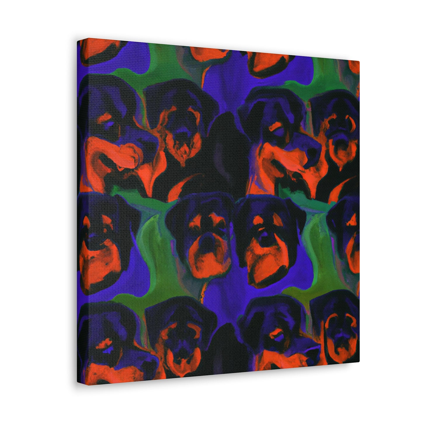 "Loyal Rottweiler Portrait" - Canvas