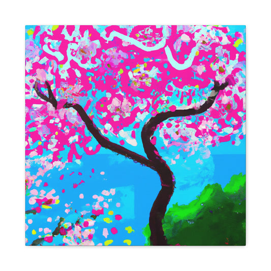 "Cherry Blossom Oasis" - Canvas