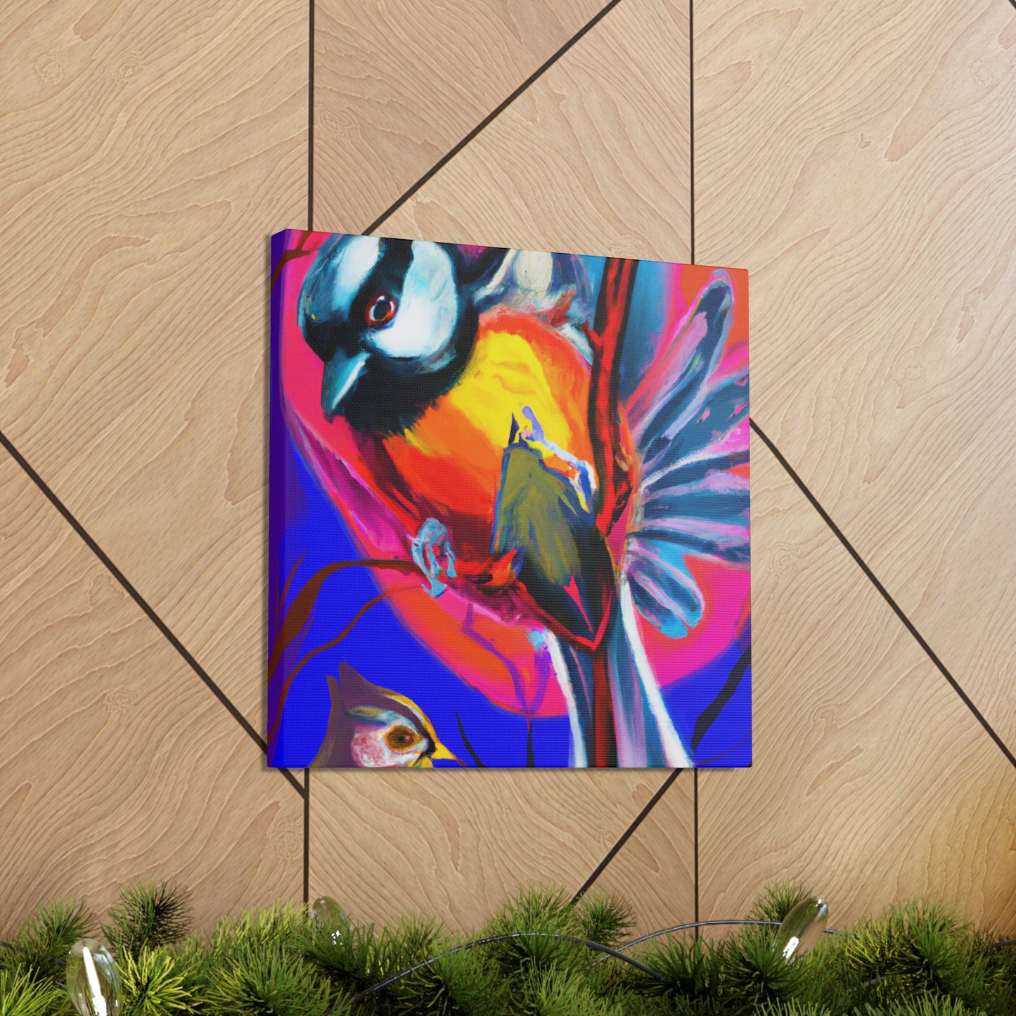 "Tufted Titmouse Dreamscape" - Canvas