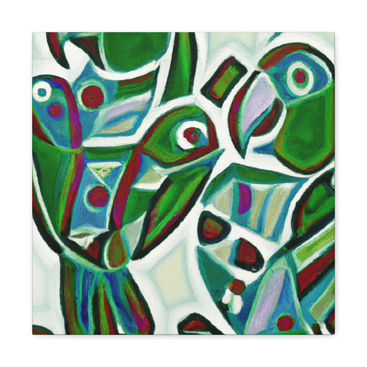 "Parakeets in Abstraction" - Canvas