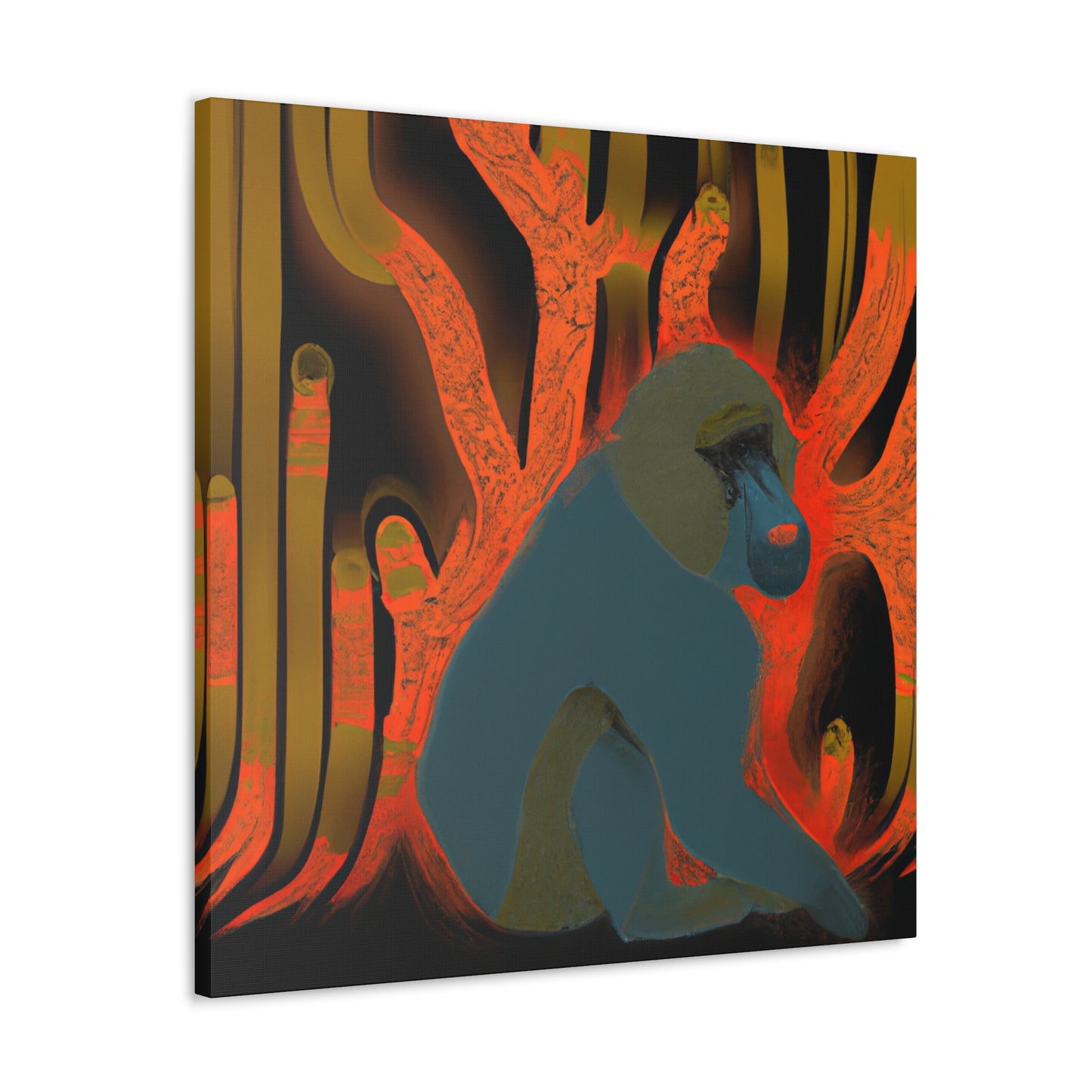 "Baboon In Art Deco" - Canvas