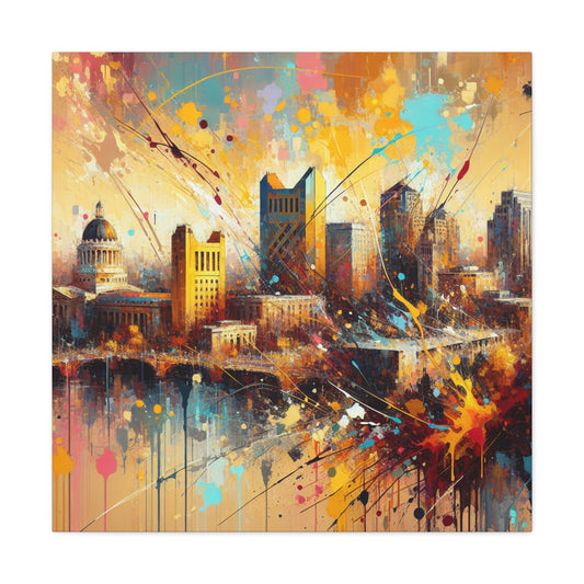 Golden City Dreamscape - Canvas