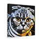 "Feline Art Deco Purr" - Canvas