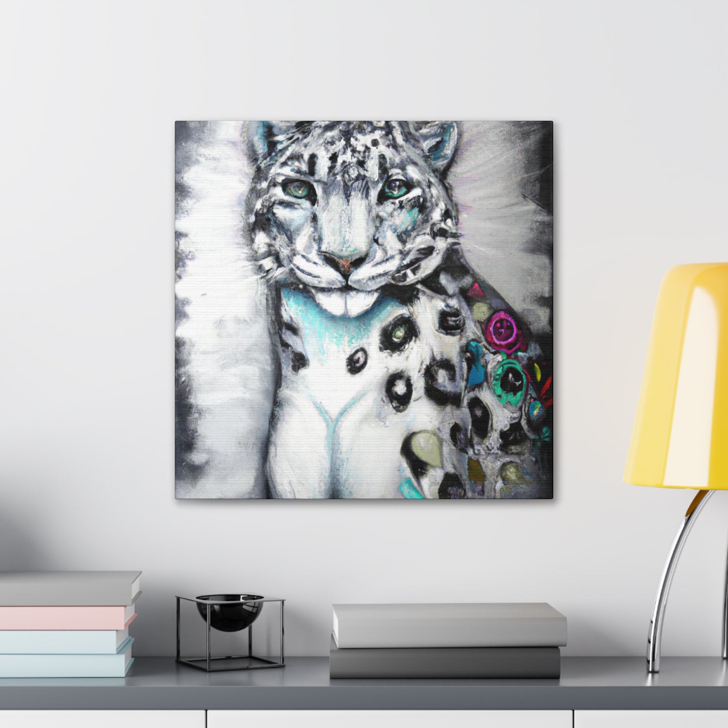 Snow Leopards Aflutter - Canvas