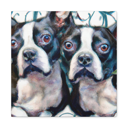 Boston Terrier Elegance - Canvas