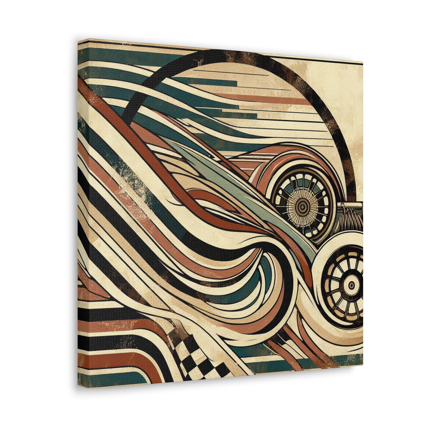 Ethereal Elegance: Racing Streaks - Canvas