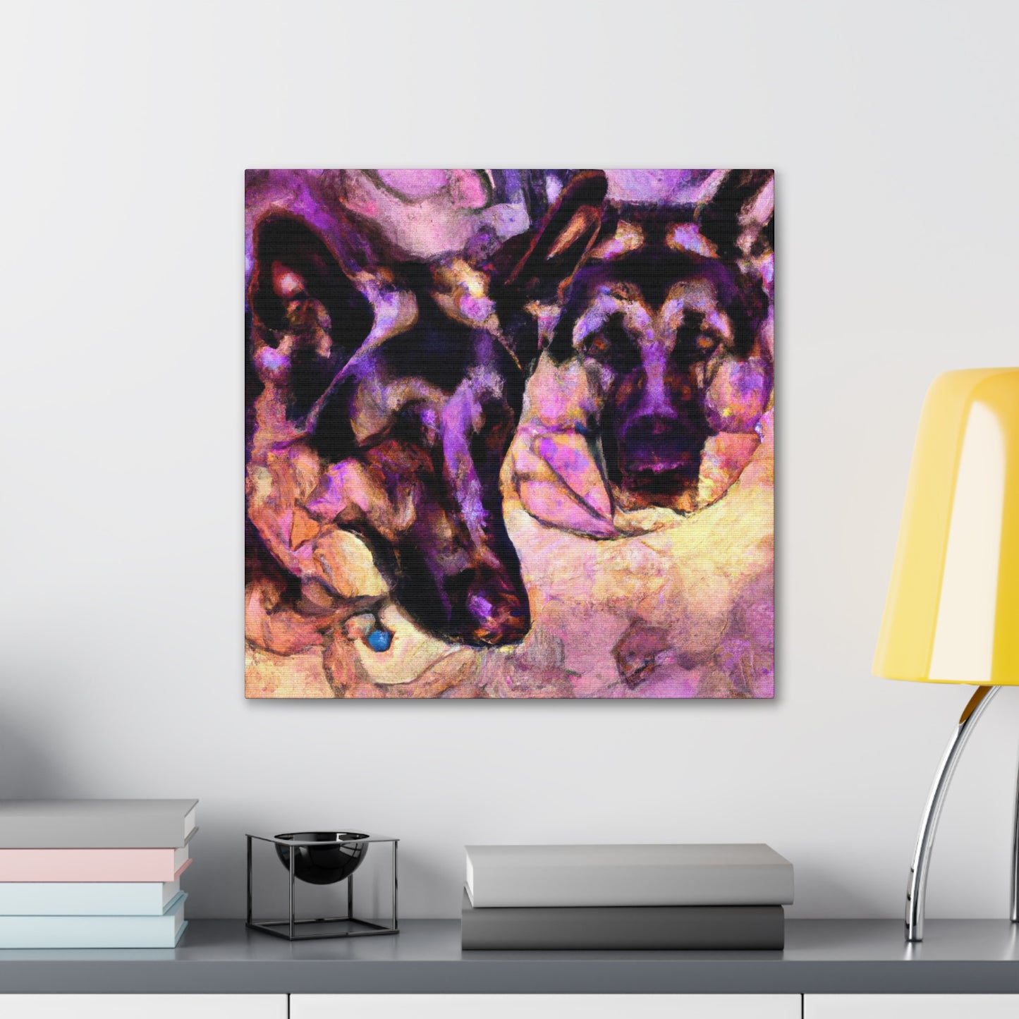 German Shepherd Sunburst. - Canvas