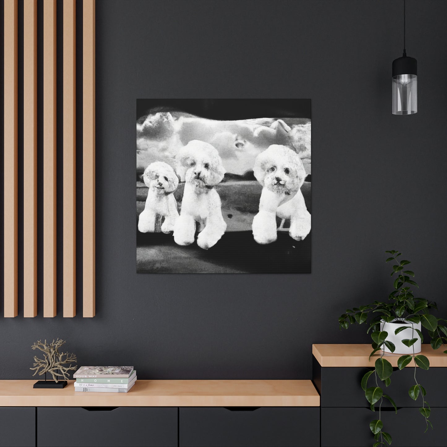 "Dancing Bichon Dreamscape" - Canvas