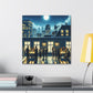 "Majestic Nocturnal Urban Bliss" - Canvas