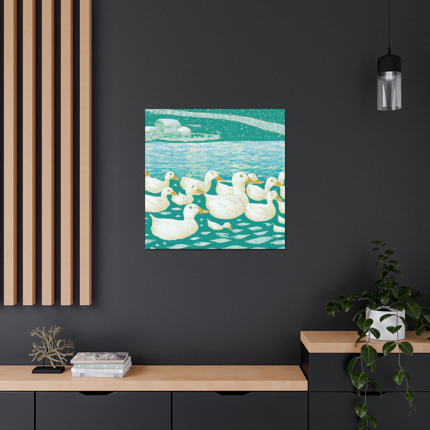 "Duck in the Moonlight" - Canvas