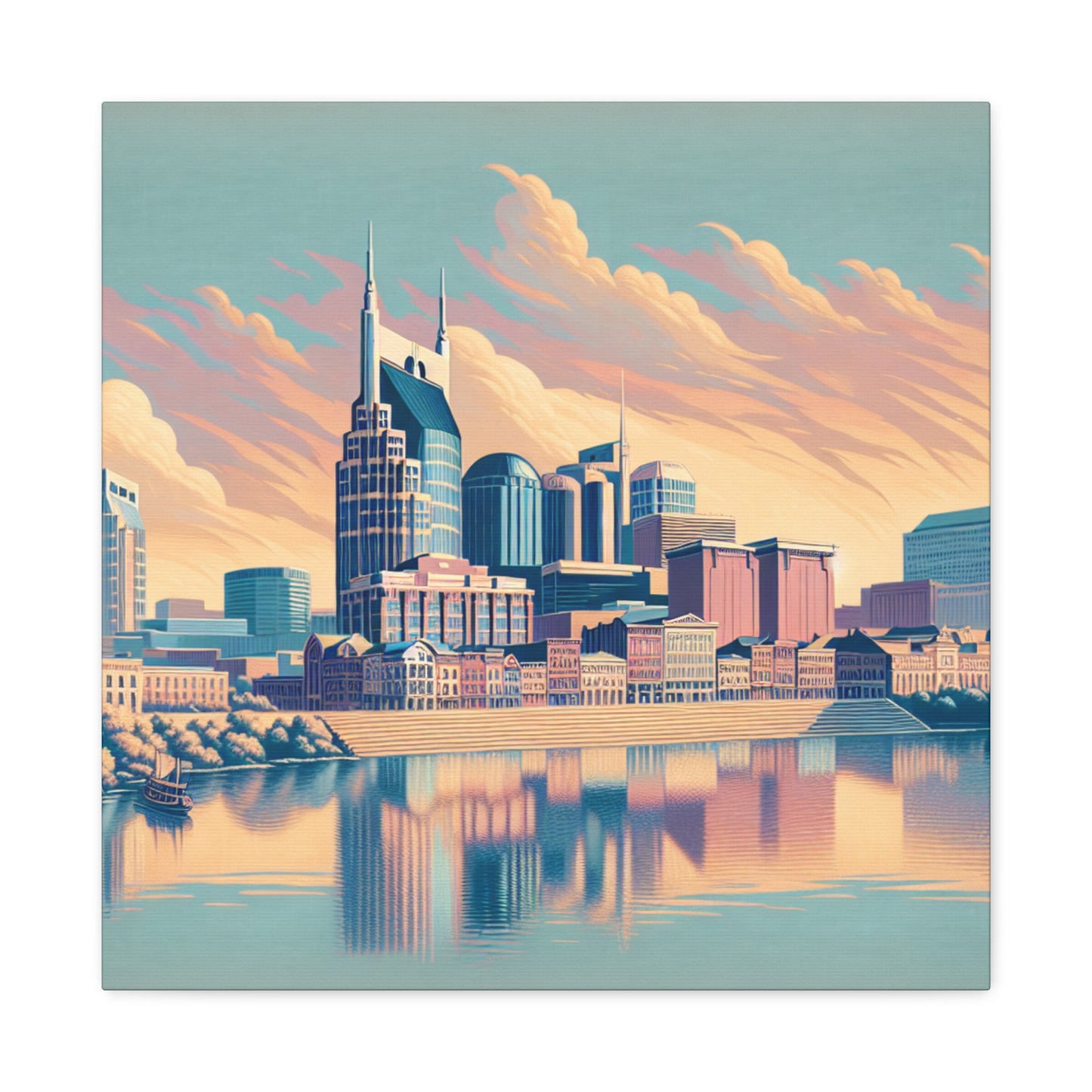 "Nashville's Melodic Elegance" - Canvas