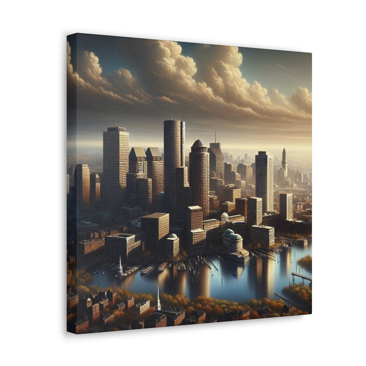 "Urban Mosaic: Boston Reverie" - Canvas