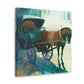 "Carriage, On Horseback" - Canvas