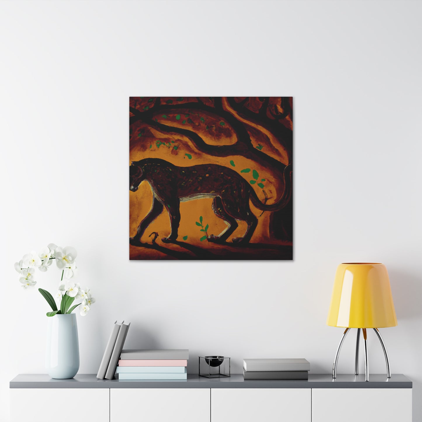 "Leopard in the Moonlight" - Canvas