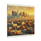 "Golden Eden: Cityscape Reverie" - Canvas