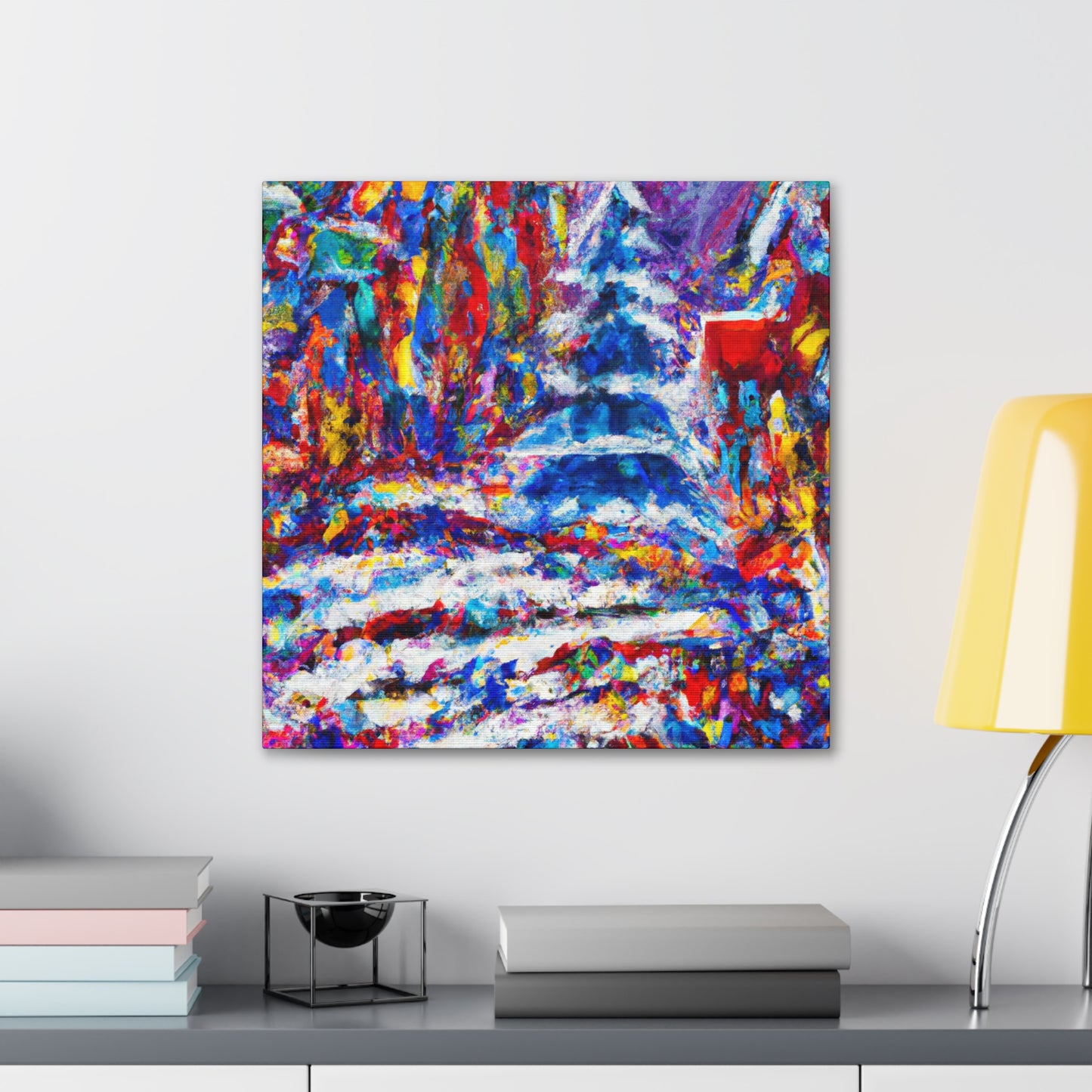 "City Square Fauvism Scene" - Canvas