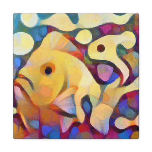 Serene Fish Painting - Canvas