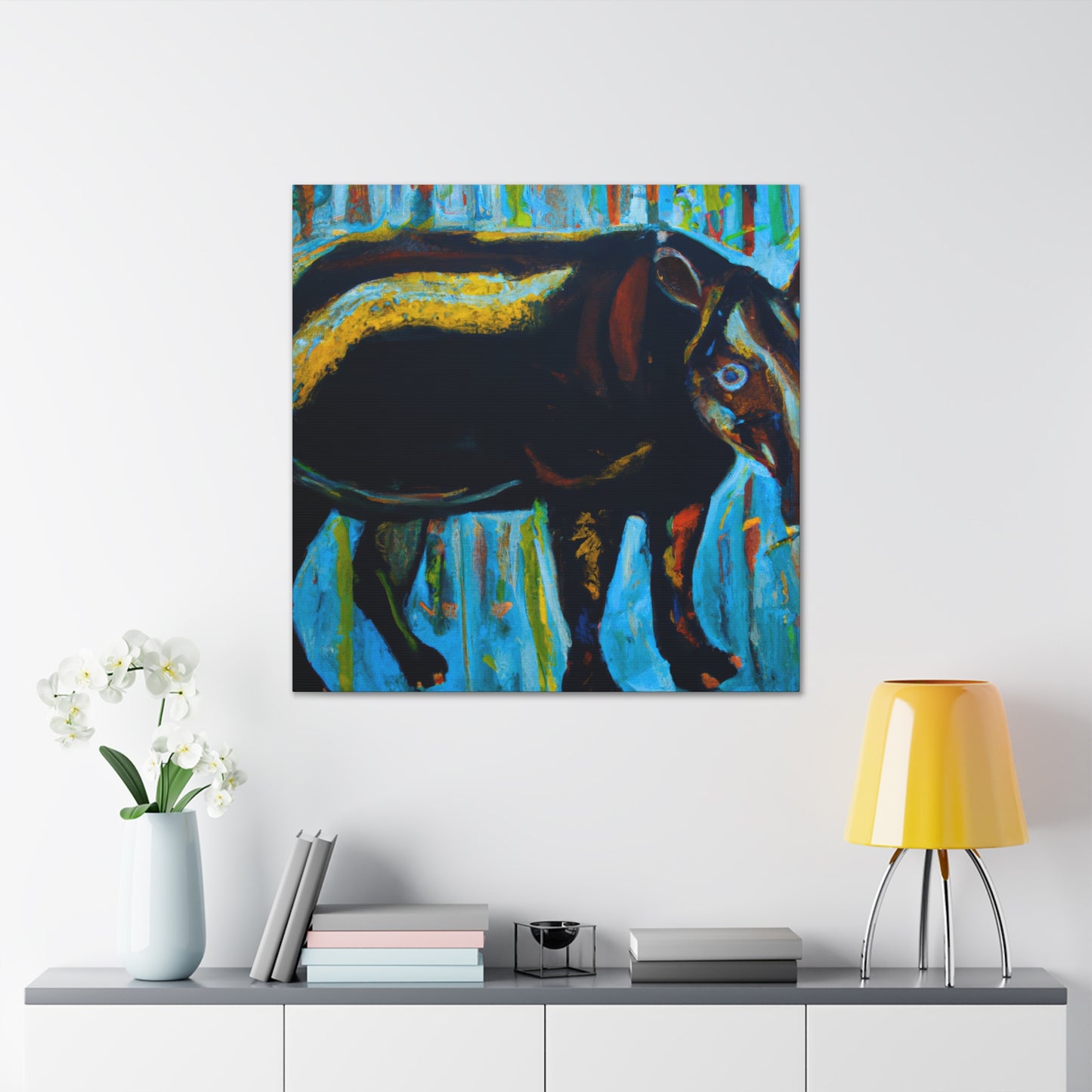 Malayan Tapir Mosaic - Canvas