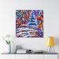 "City Square Fauvism Scene" - Canvas