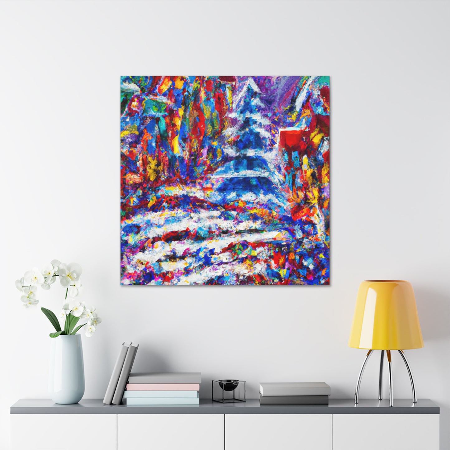 "City Square Fauvism Scene" - Canvas