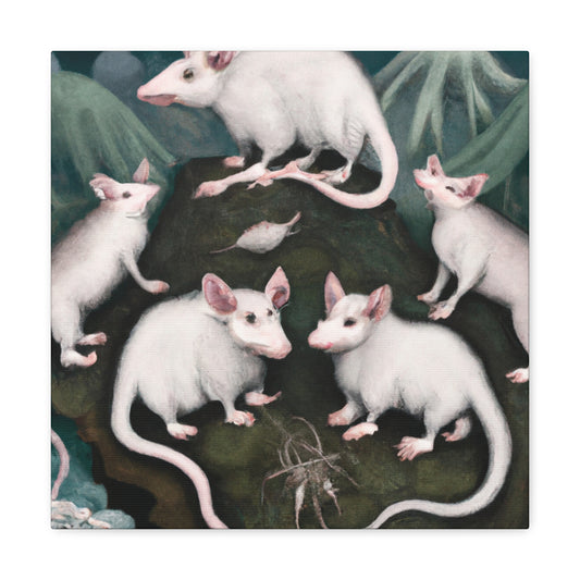 Opossum in Rococo Style - Canvas